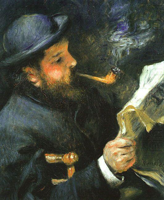 Claude Monet Reading, Pierre Renoir